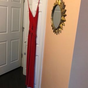 Express V neck wide leg jumpsuit
